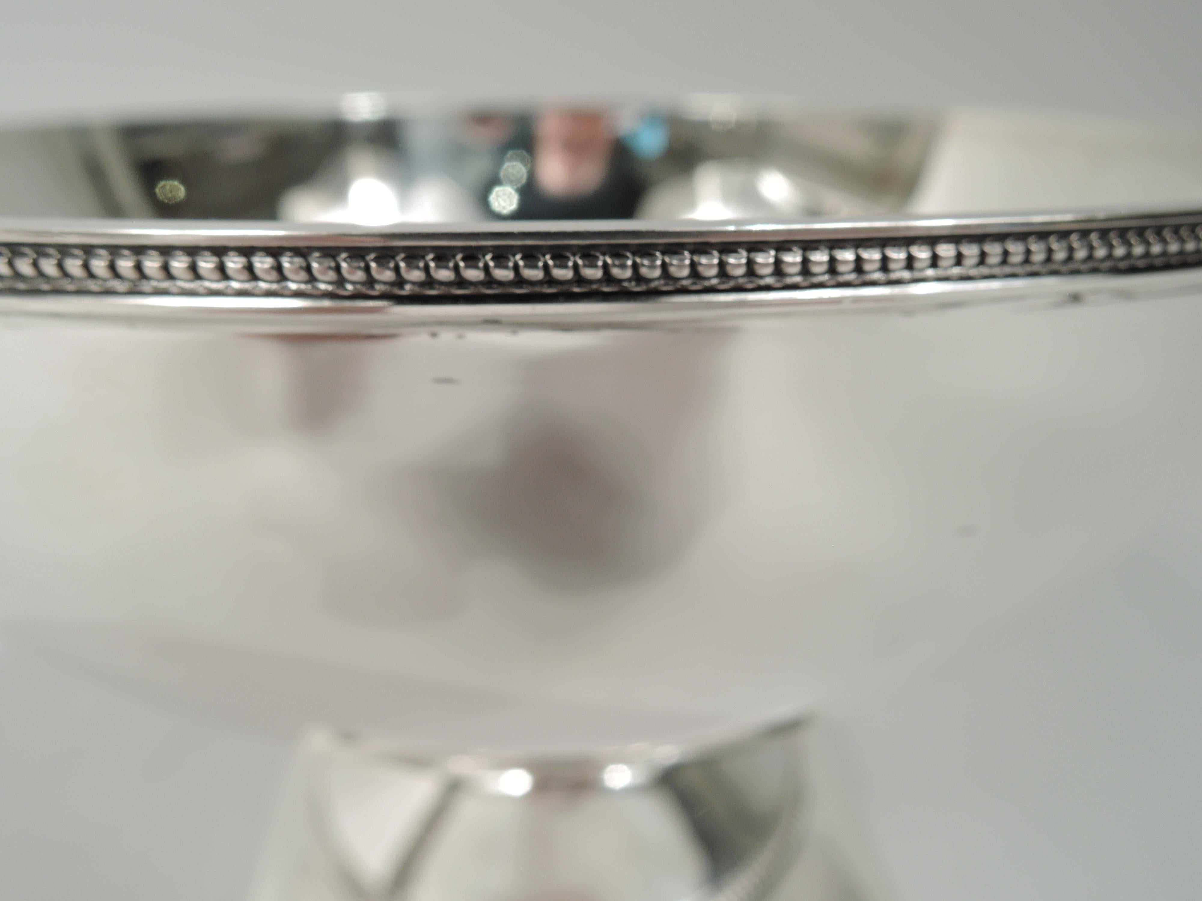Georg Jensen USA American Neoclassical Sterling Silver Footed Bowl In Excellent Condition For Sale In New York, NY