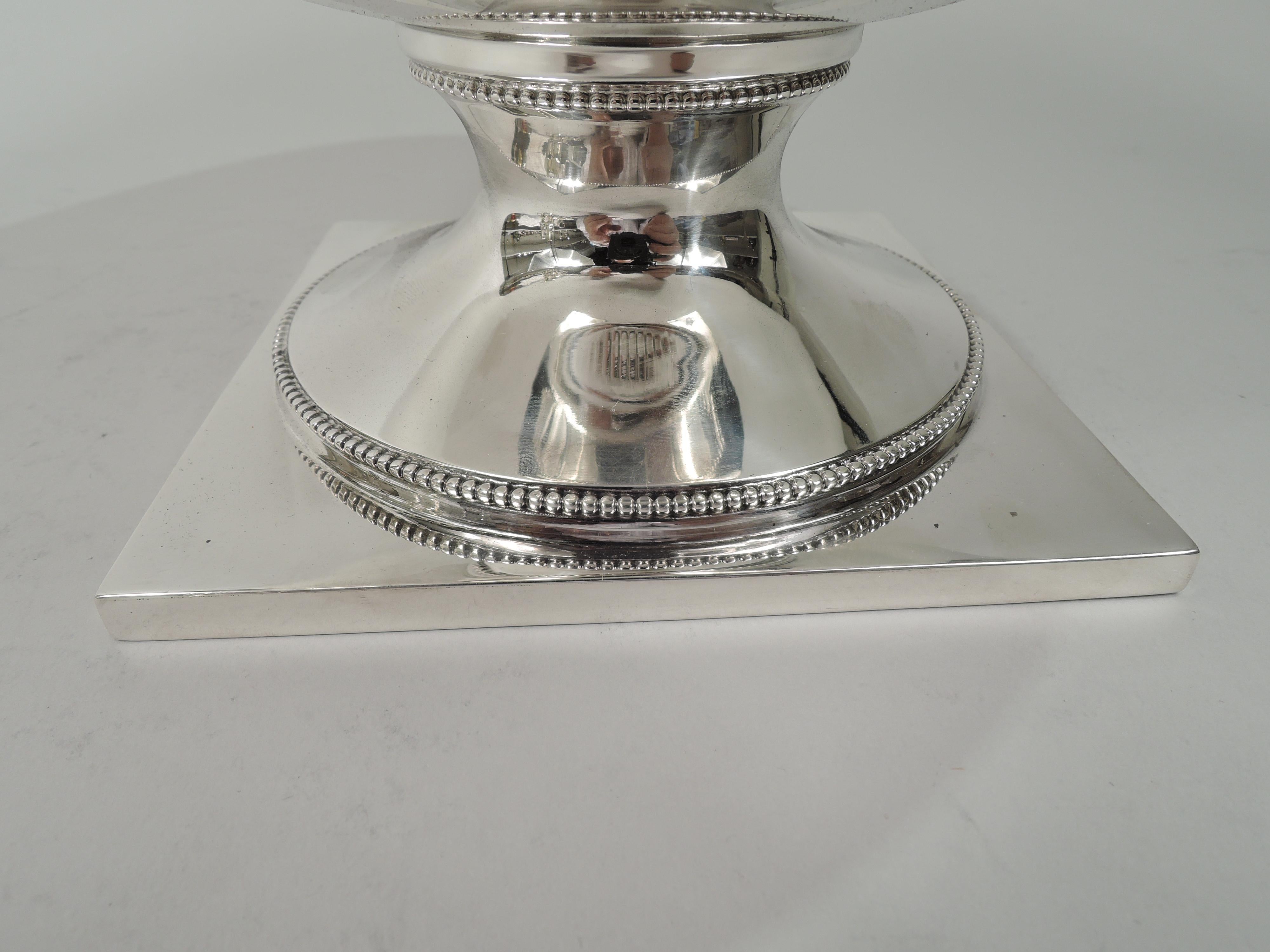 20th Century Georg Jensen USA American Neoclassical Sterling Silver Footed Bowl For Sale