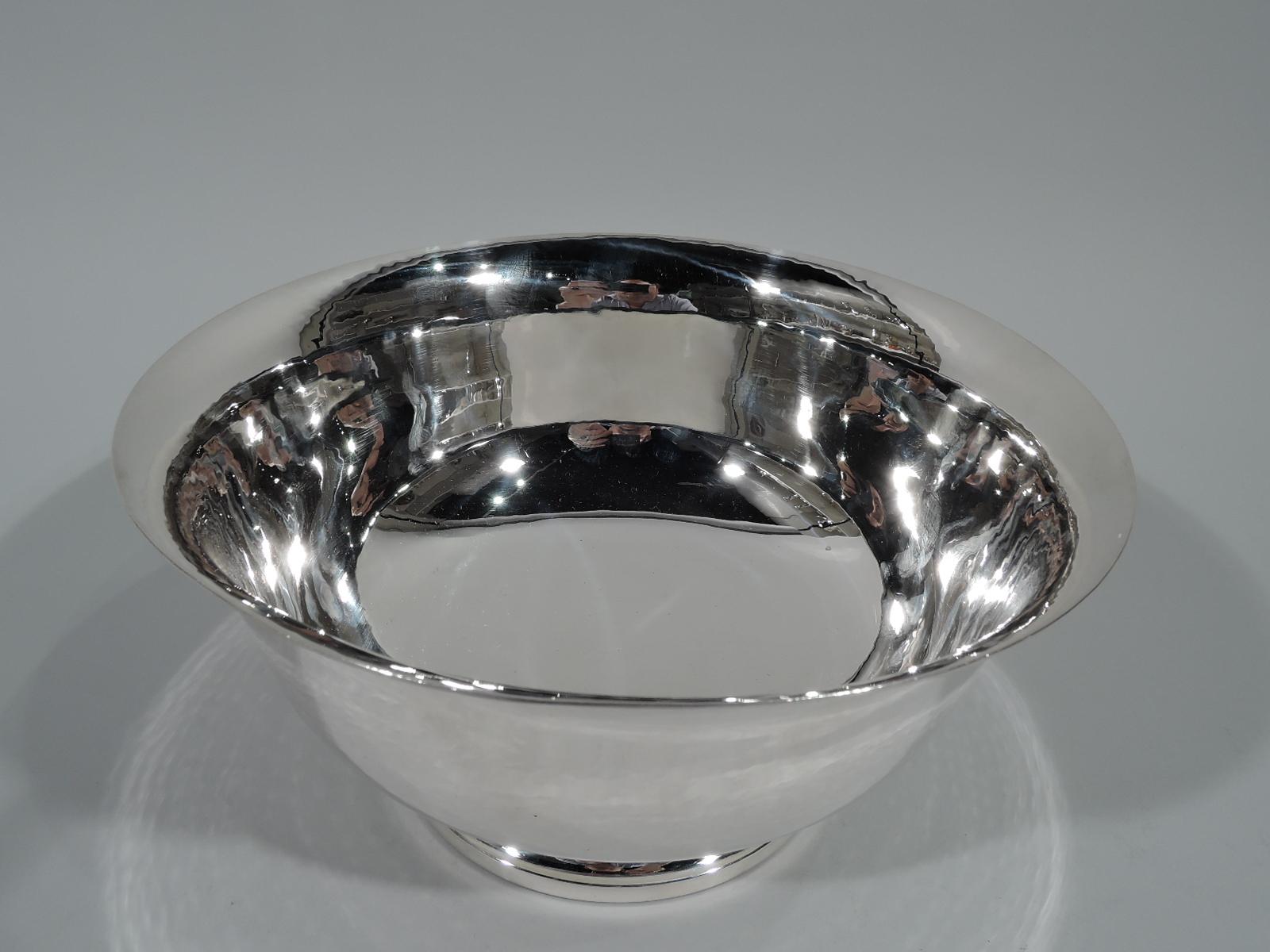 Colonial Revival Georg Jensen USA Hand-Hammered Sterling Silver Revere Bowl
