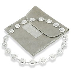 Georg Jensen USA Sterling Silver Danish Rose Motif Necklace No. 44