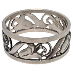 Georg Jensen USA Servilletero de plata de ley con diseño de LaPaglia nº 21186