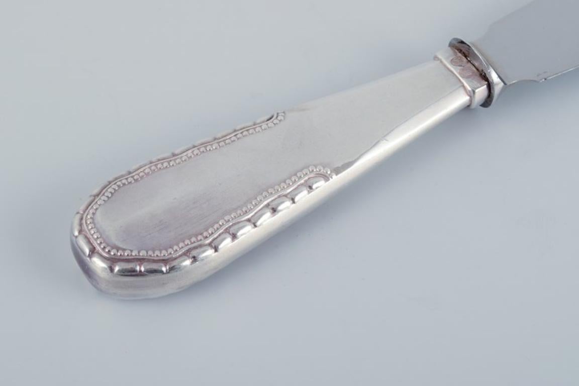 Danish Georg Jensen, Viking, cake knife in 830 silver.  Stainless steel blade. For Sale