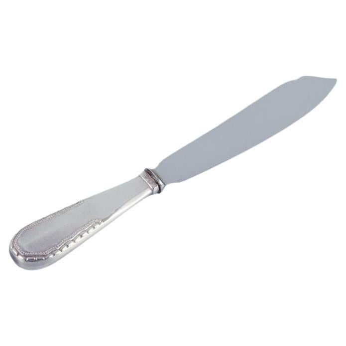 Georg Jensen, Vikingo, cuchillo para tartas de plata 830.  Hoja de acero inoxidable.