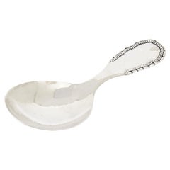 Antique Georg Jensen Viking or Nordisk Sterling Silver Tea Caddy Spoon