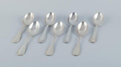 Georg Jensen, Viking, ensemble de sept grandes cuillères de table en argent 830