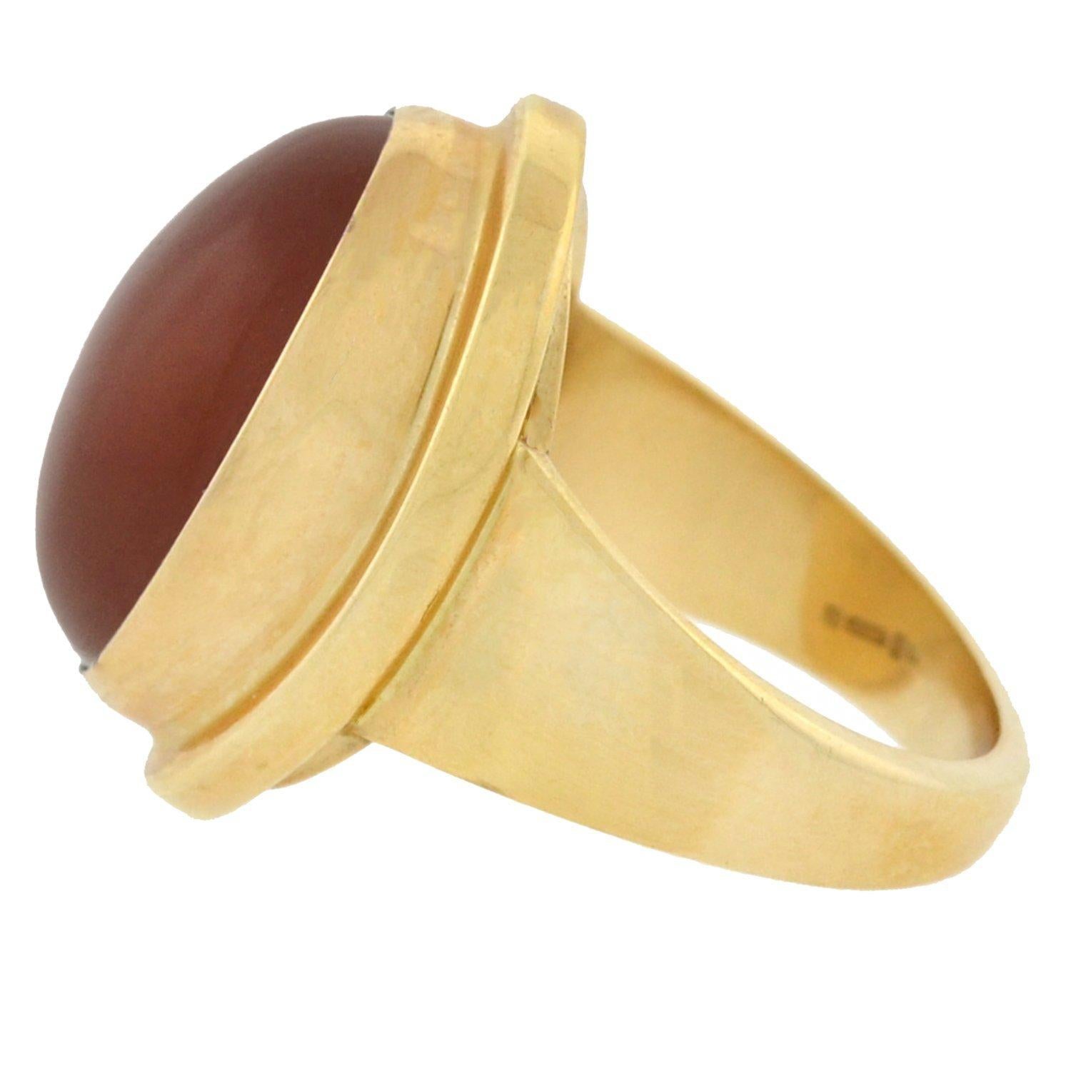 Contemporary Georg Jensen Vintage Carnelian Ring