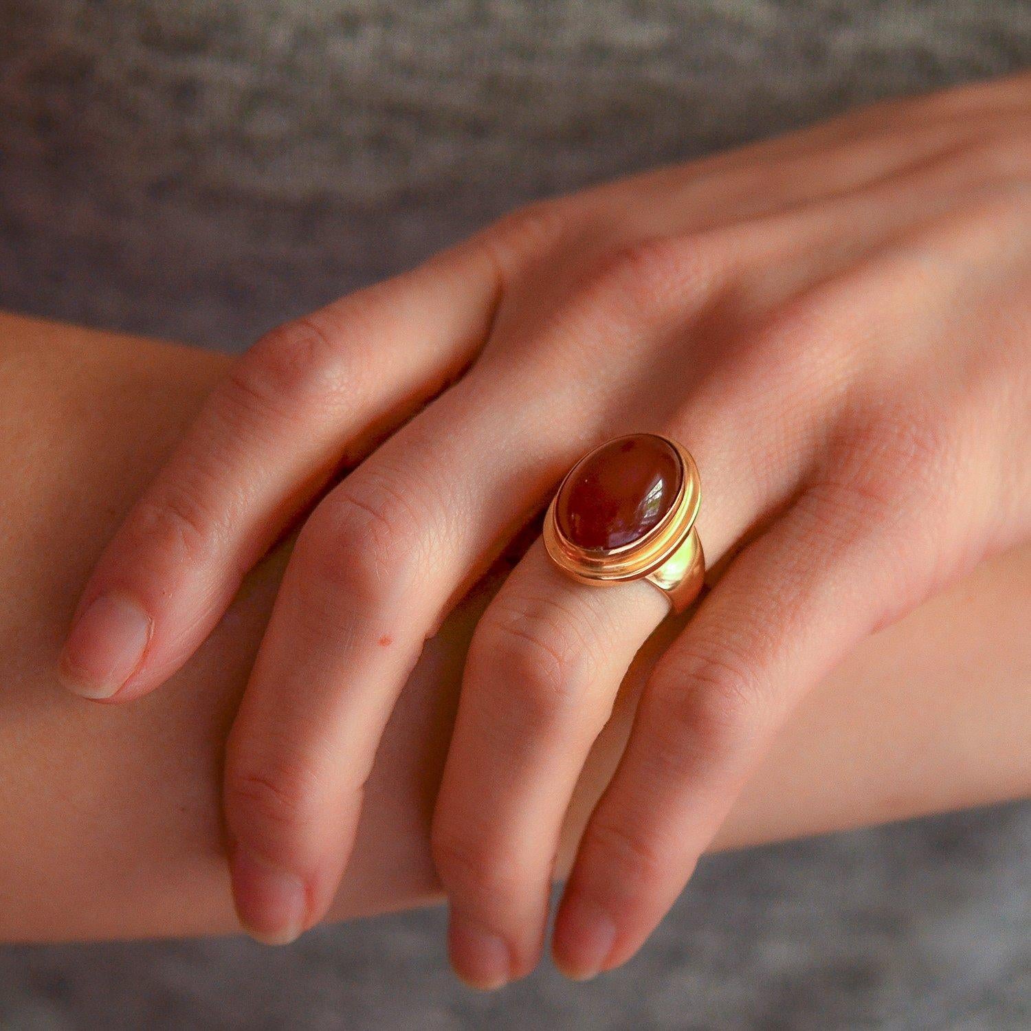 Women's or Men's Georg Jensen Vintage Carnelian Ring