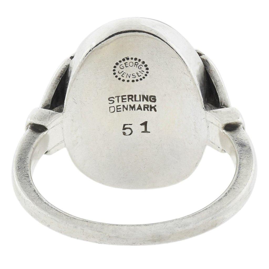 Contemporary Georg Jensen Vintage Hematite Ring No. 51