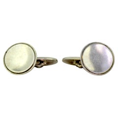 Georg Jensen Vintage Silver Men's Cufflinks, Denmark, circa 1970s