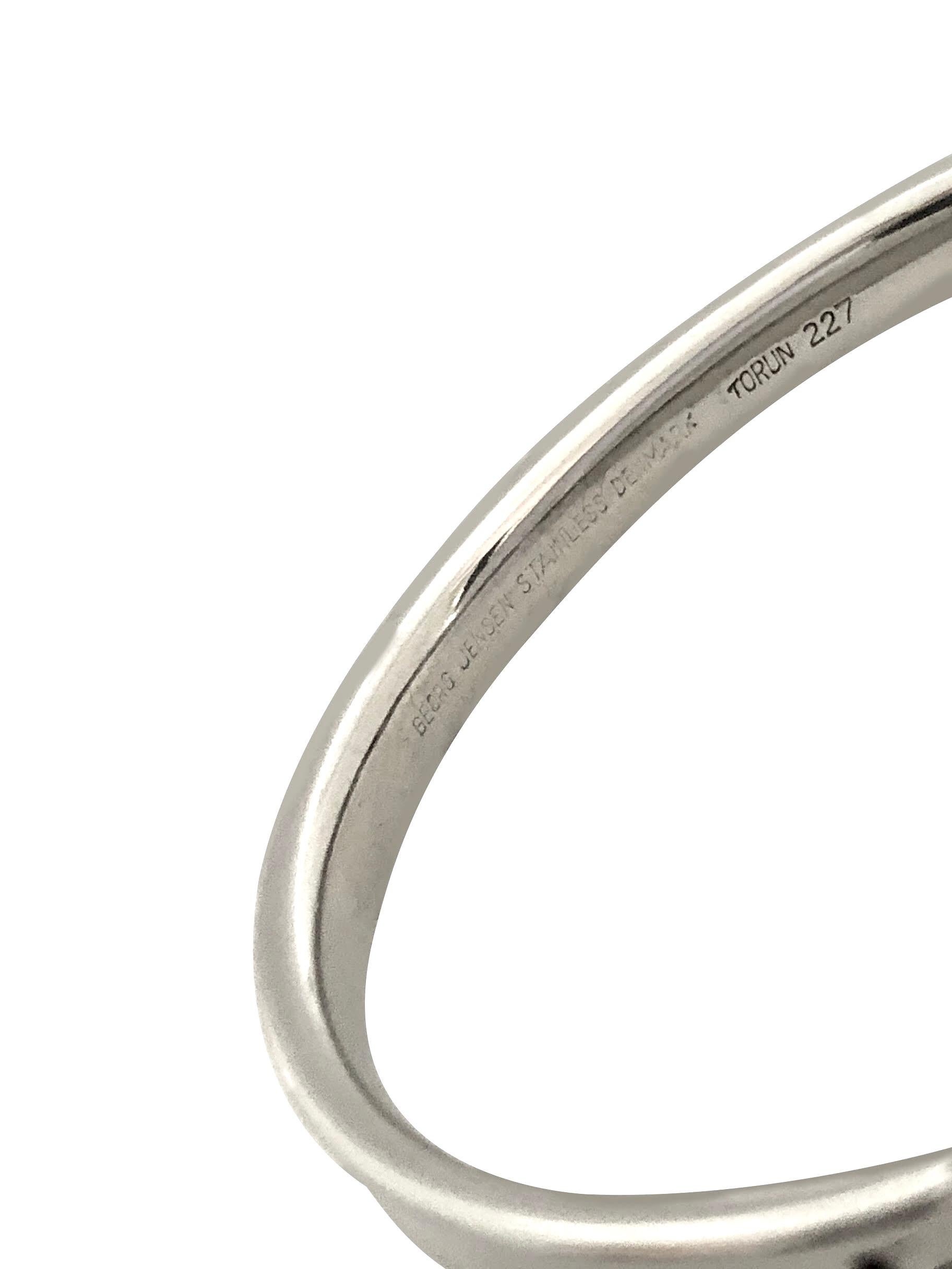 Georg Jensen Vivianna #227 Orologio Bangle in acciaio e quarzo di Torun In condizioni ottime in vendita a Chicago, IL