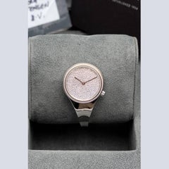 Georg Jensen Vivianna 34mm Stainless Steel Pave Set Diamond Dial Ref: VTOL ST 01