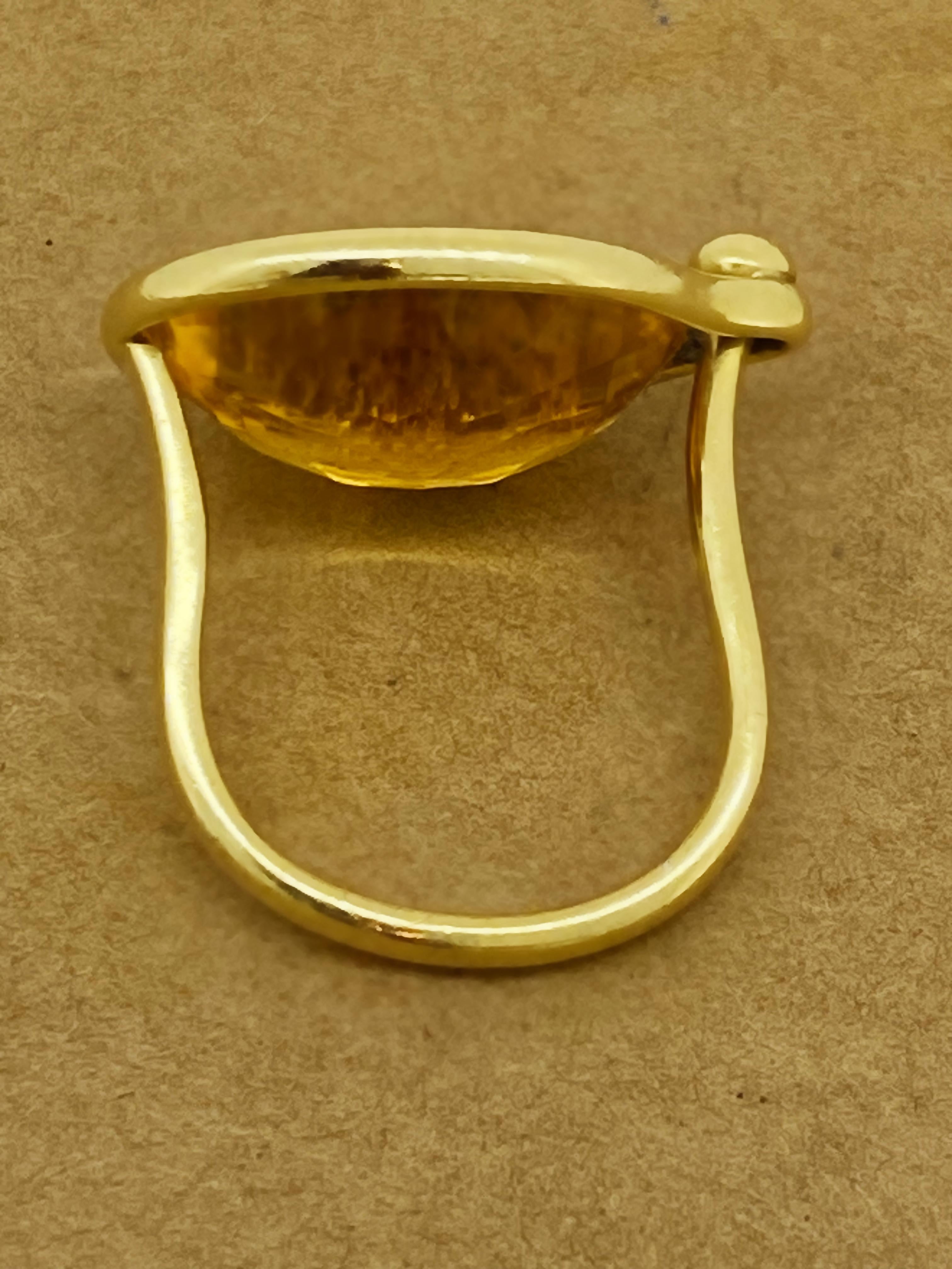 Georg Jensen Vivianna Torun 18K Yellow Gold & Citrine 