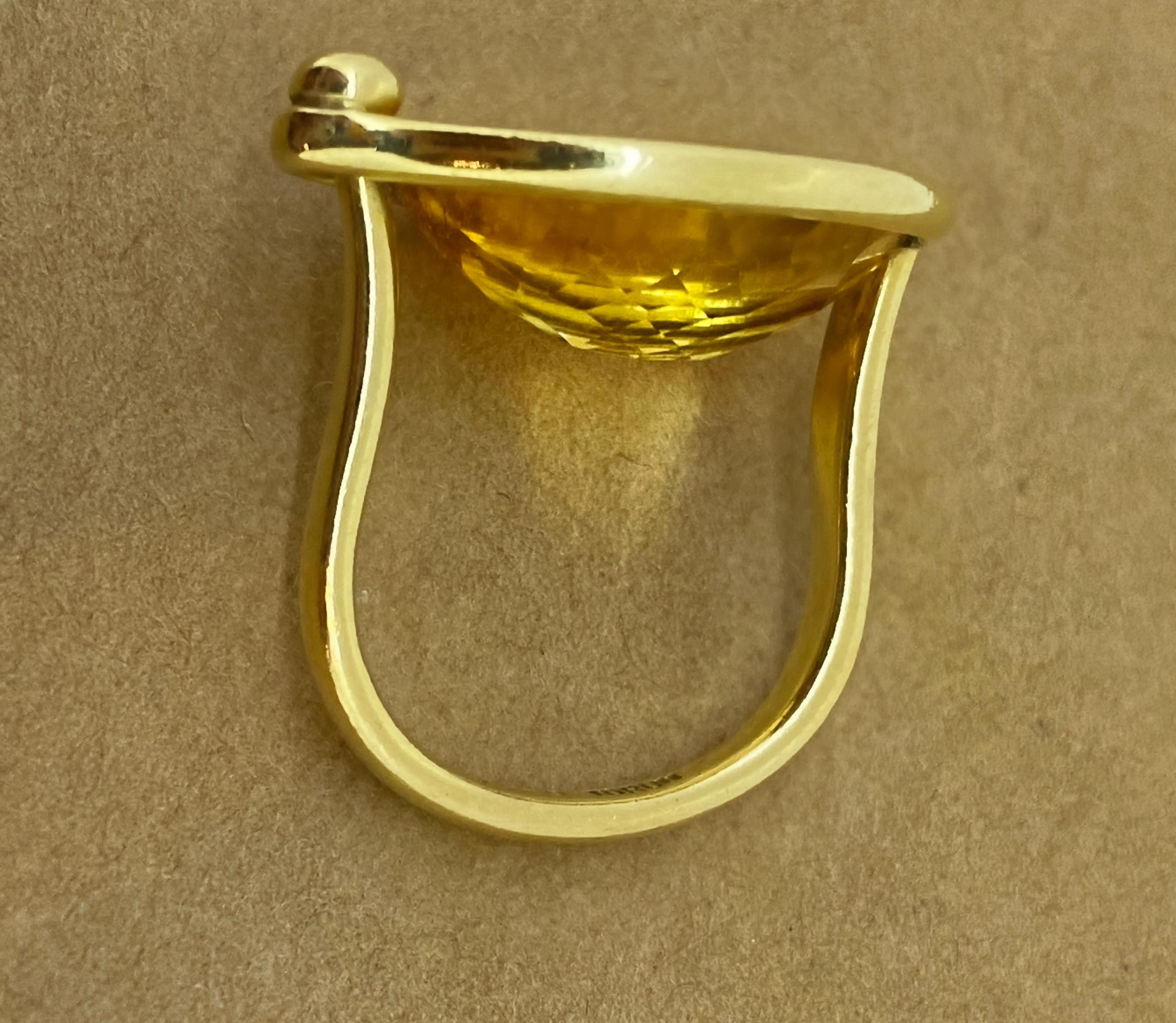 Georg Jensen Vivianna Torun 18K Yellow Gold & Citrine 