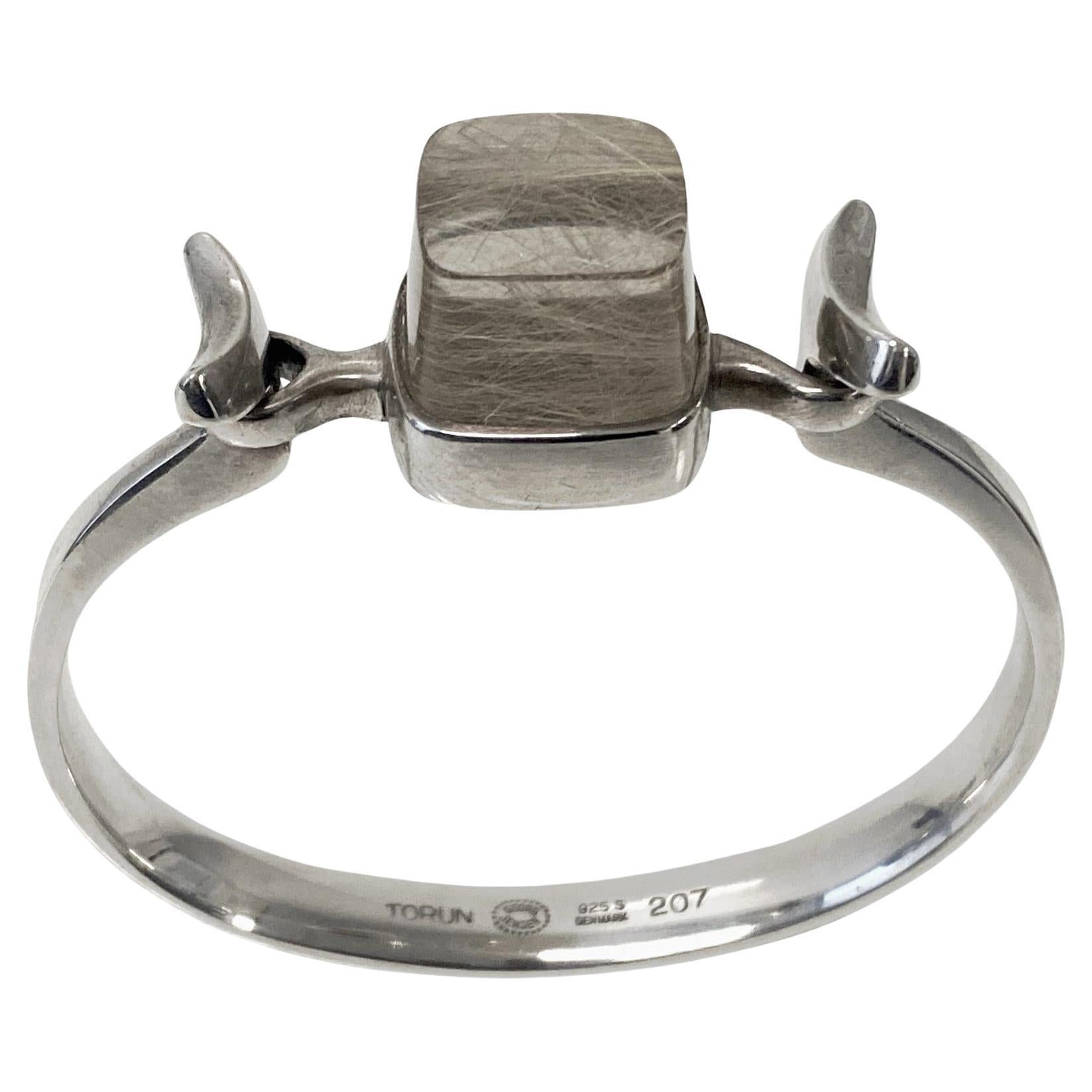 Georg Jensen Vivianna Torun Bracelet jonc à quartz rutile n° 207 en vente