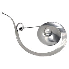 Georg Jensen Vivianna Torun Sterling large Pram Brooch No 392