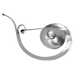 Georg Jensen Vivianna Torun Sterling large Pram Brooch No 392
