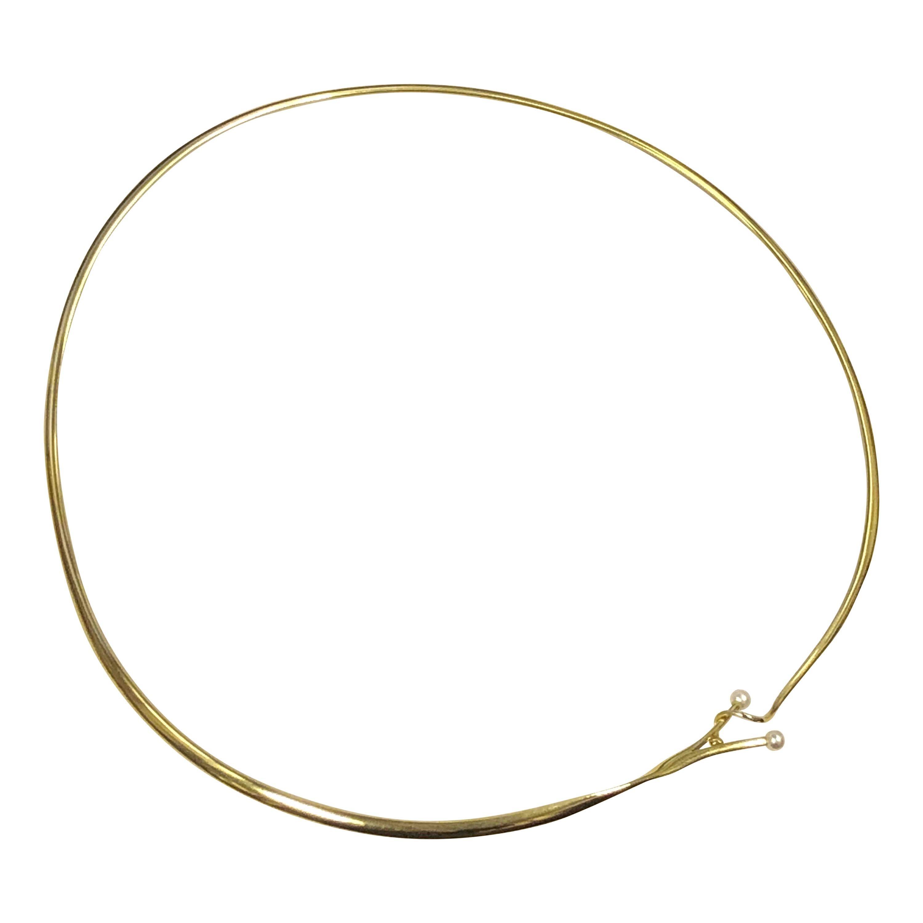 Georg Jensen Vivianna Torun Yellow Gold and Pearl # 904 Necklace