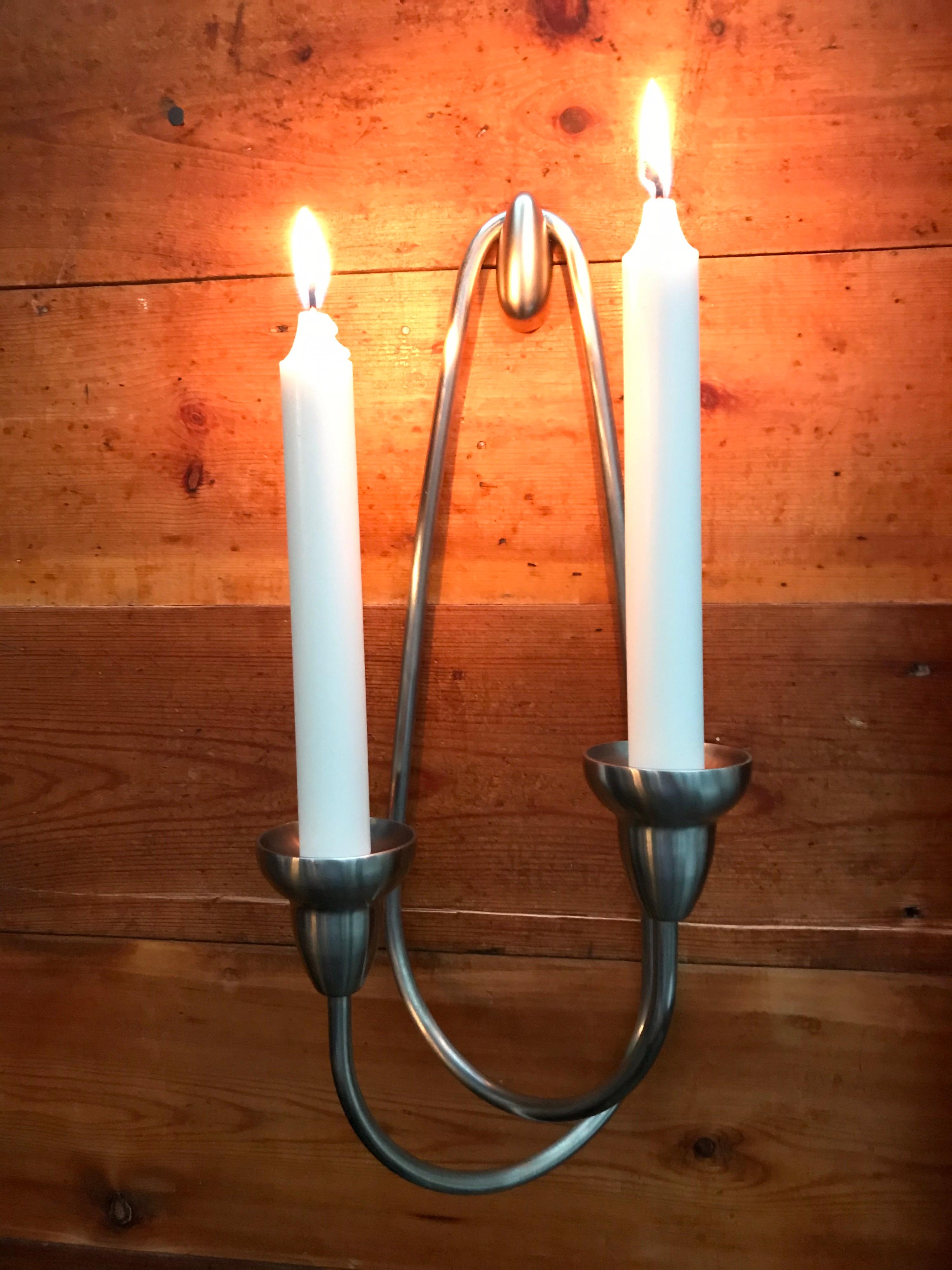 Georg Jensen Wall Mounted Candleholder in Stainless Steel 2