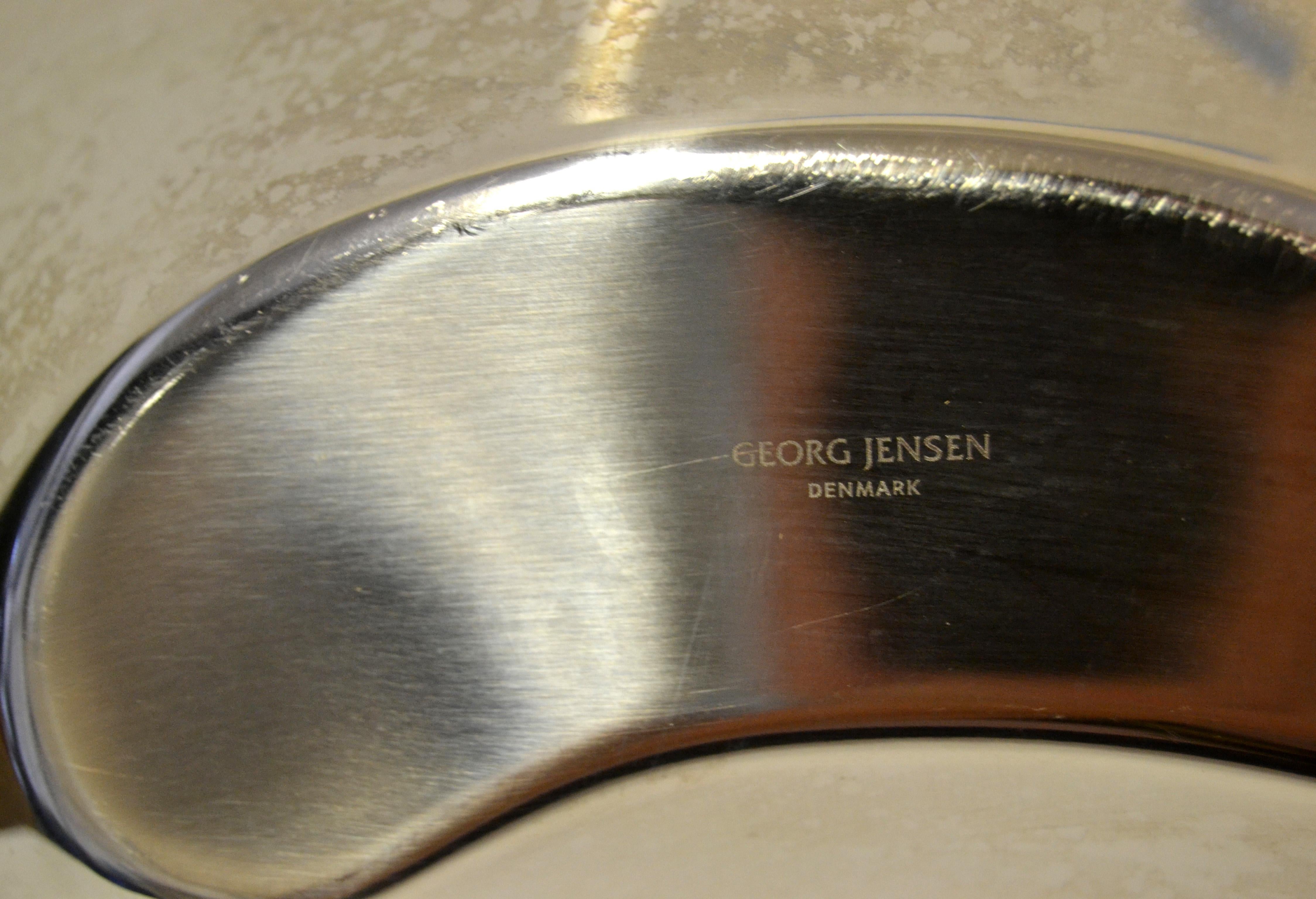 Georg Jensen Wave Bowl Stainless Steel Denmark Scandinavian Modern For Sale 7