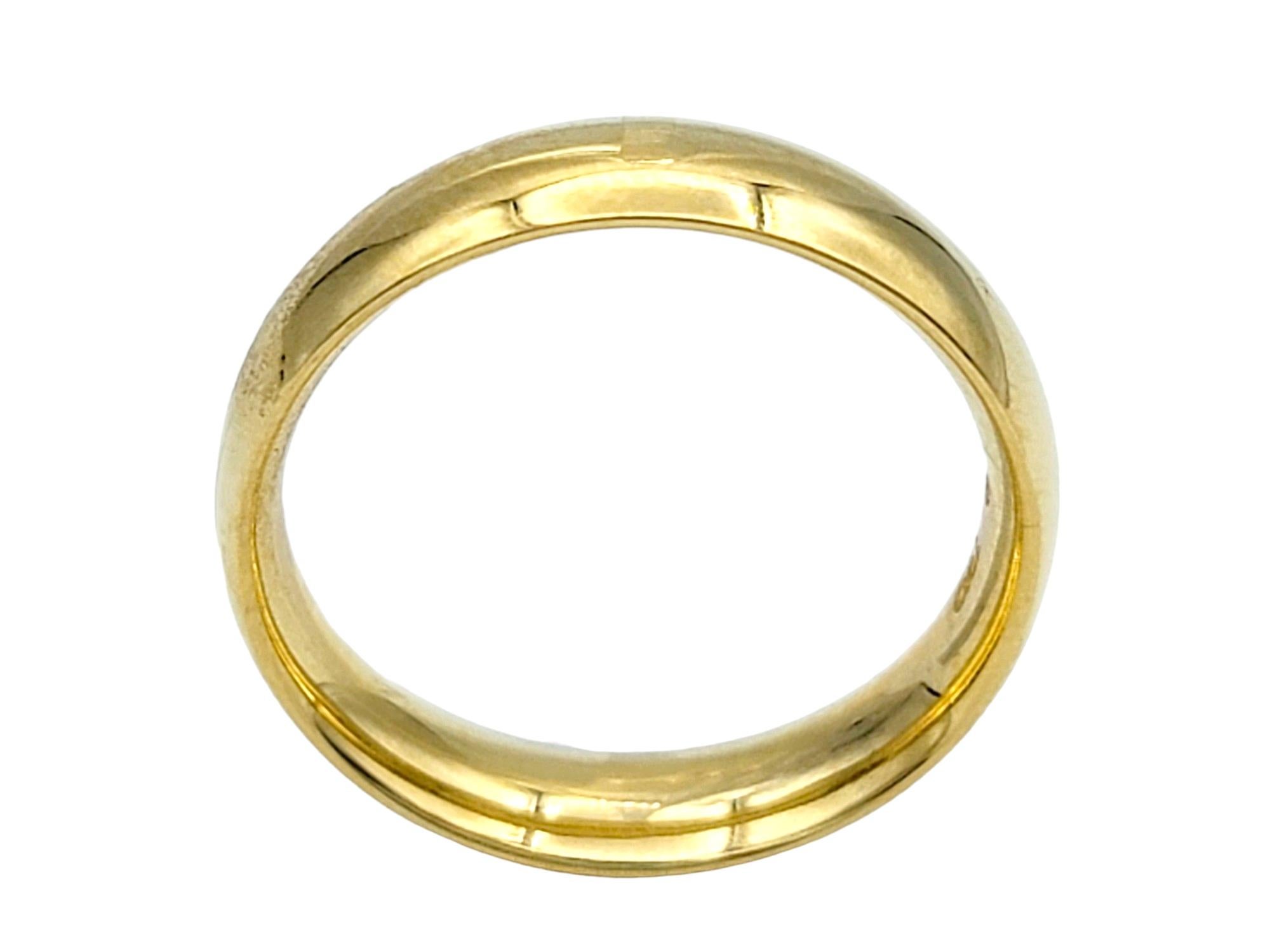 Contemporary Georg Jensen Wedding Band Ring Set in Polished 18 Karat Yellow Gold For Sale