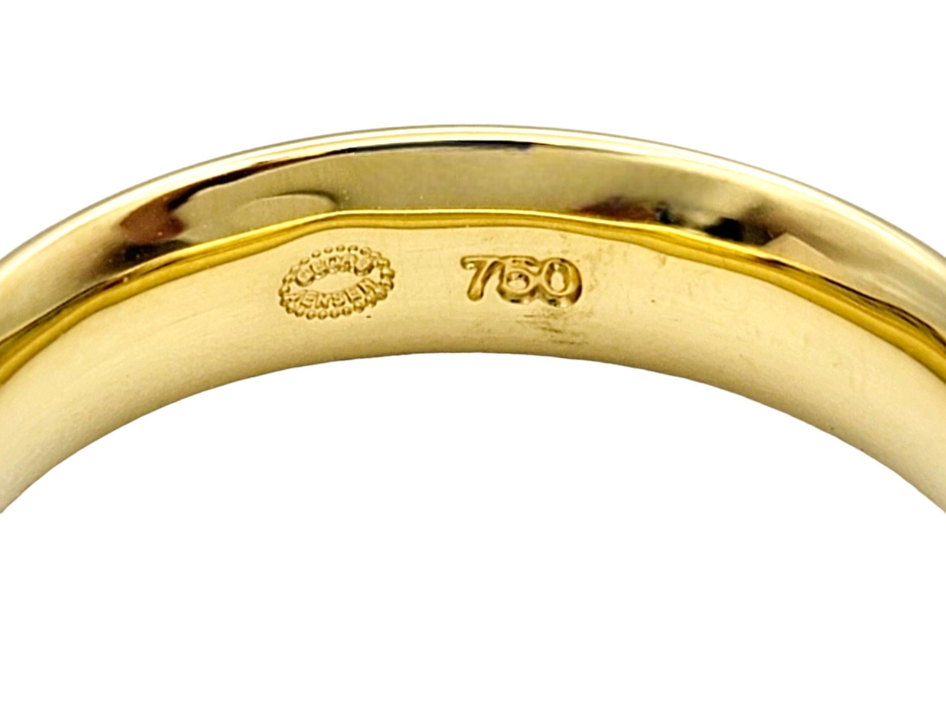 Women's or Men's Georg Jensen Wedding Band Ring Set in Polished 18 Karat Yellow Gold For Sale