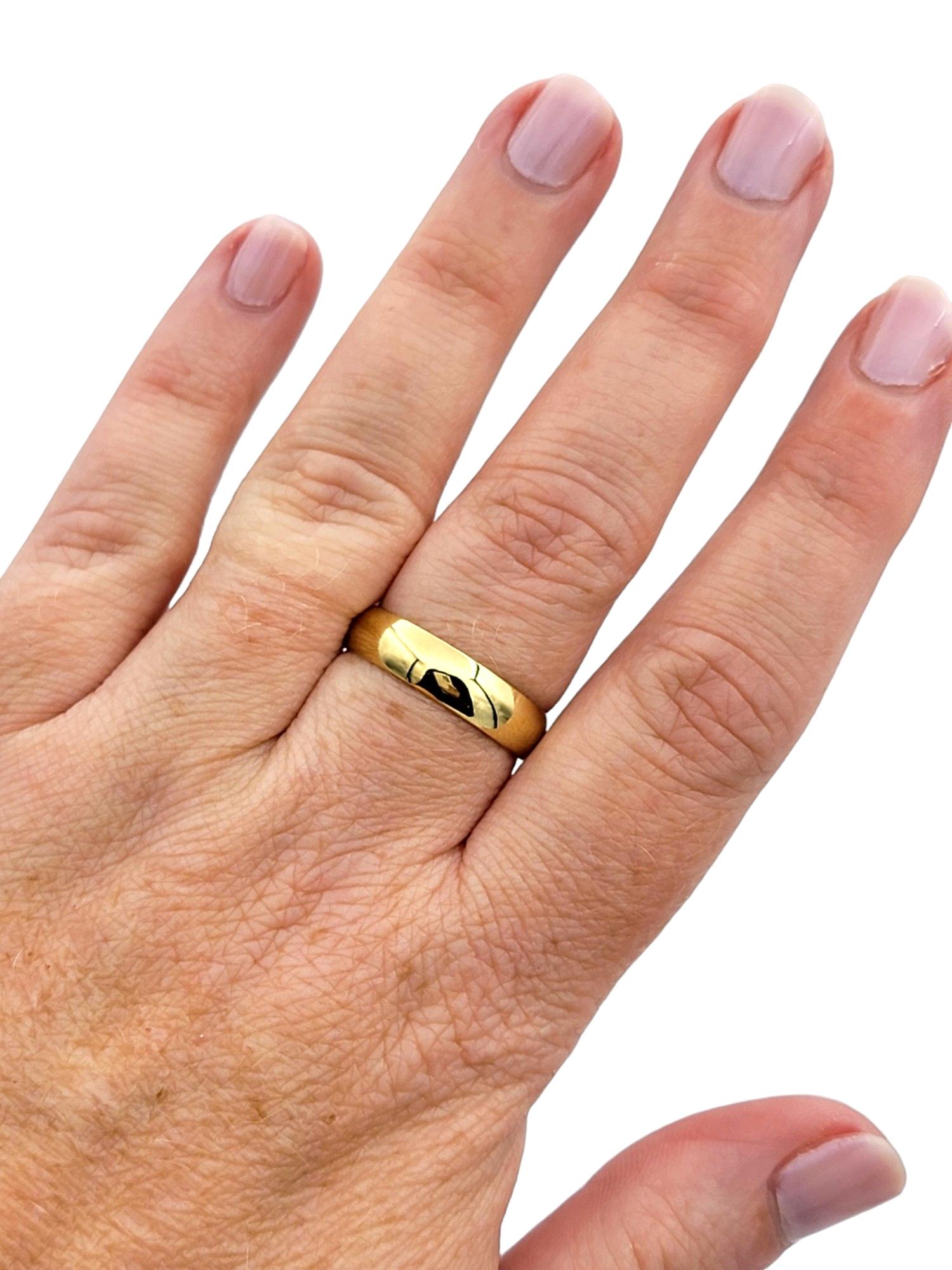 Georg Jensen Wedding Band Ring Set in Polished 18 Karat Yellow Gold For Sale 1