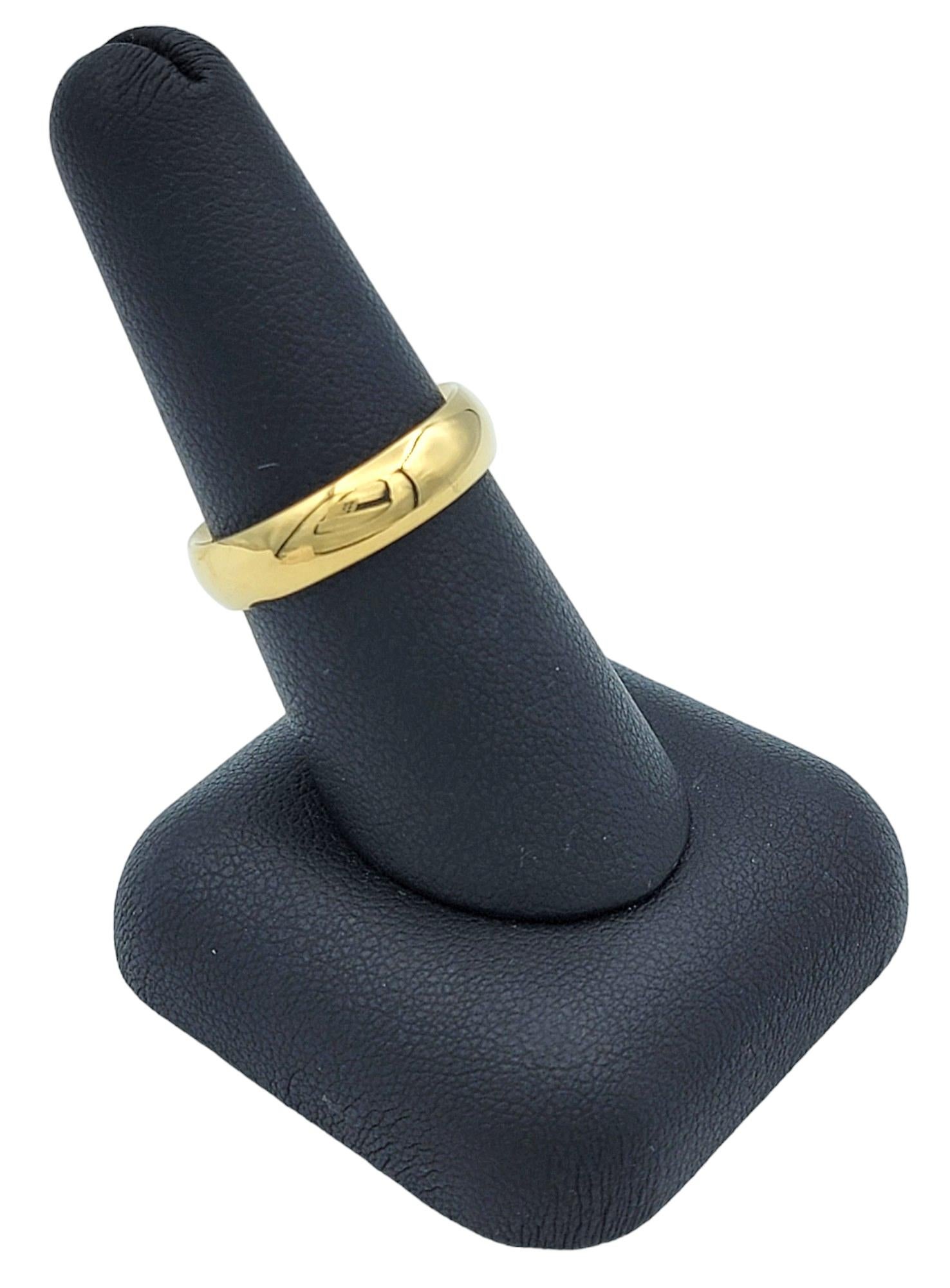Georg Jensen Wedding Band Ring Set in Polished 18 Karat Yellow Gold For Sale 4