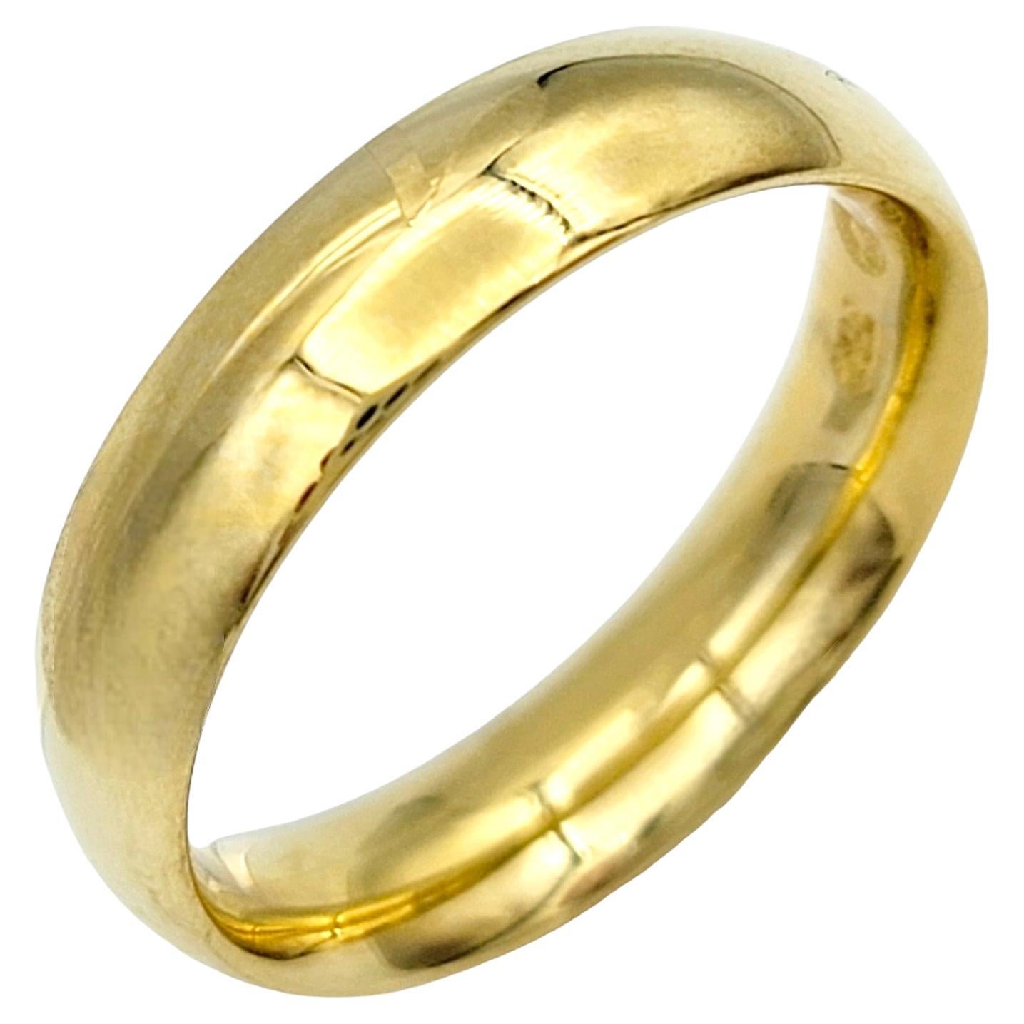 Georg Jensen Wedding Band Ring Set in Polished 18 Karat Yellow Gold For Sale