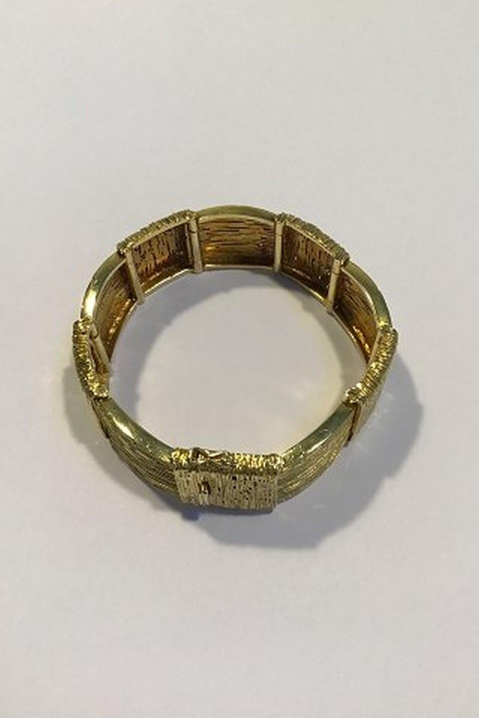 Women's or Men's Georg Jensen & Wendel, 18 Carat Gold Bracelet For Sale