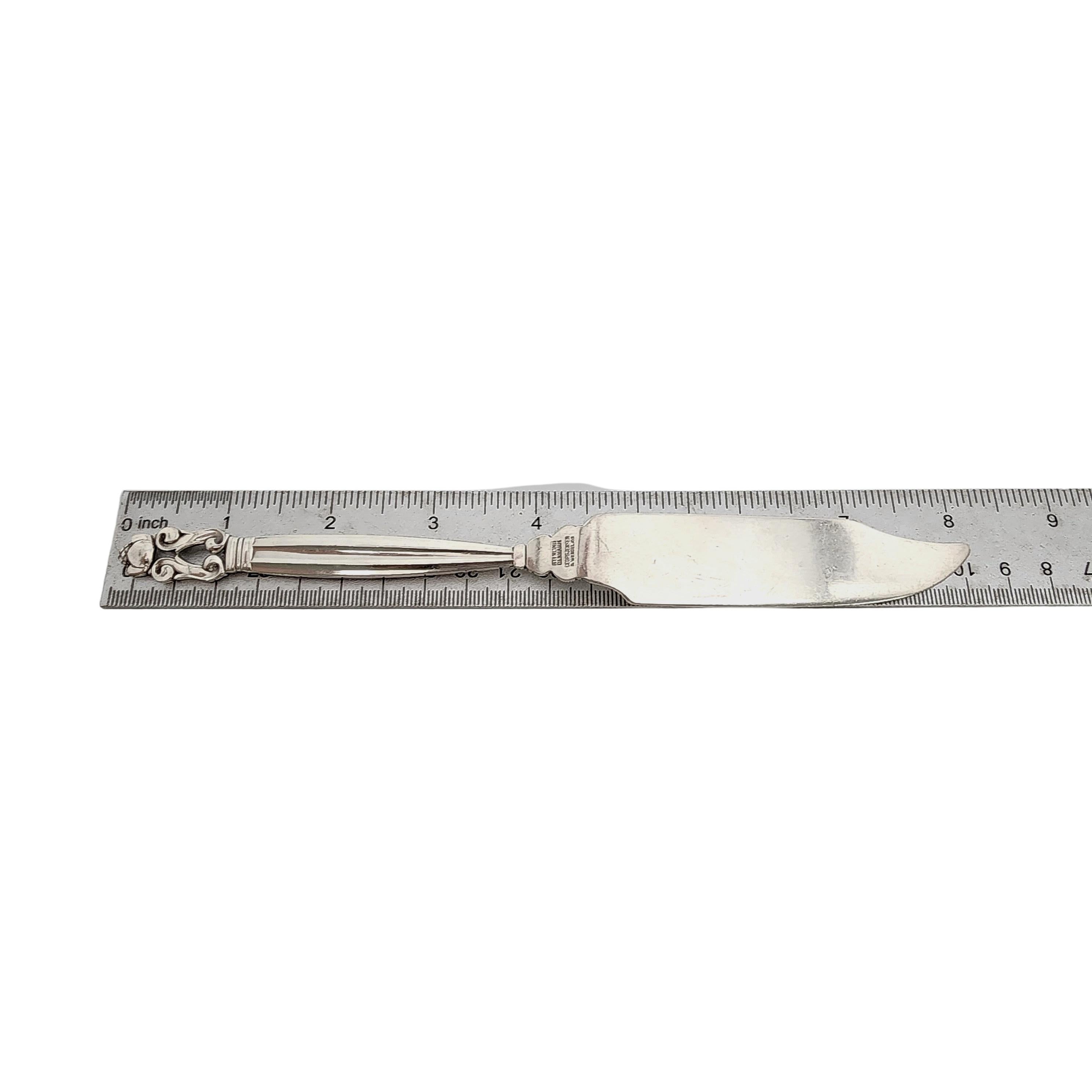 Georg Jensen & Wendel Denmark Acorn Sterling Individual Solid Fish Knife #14712 4