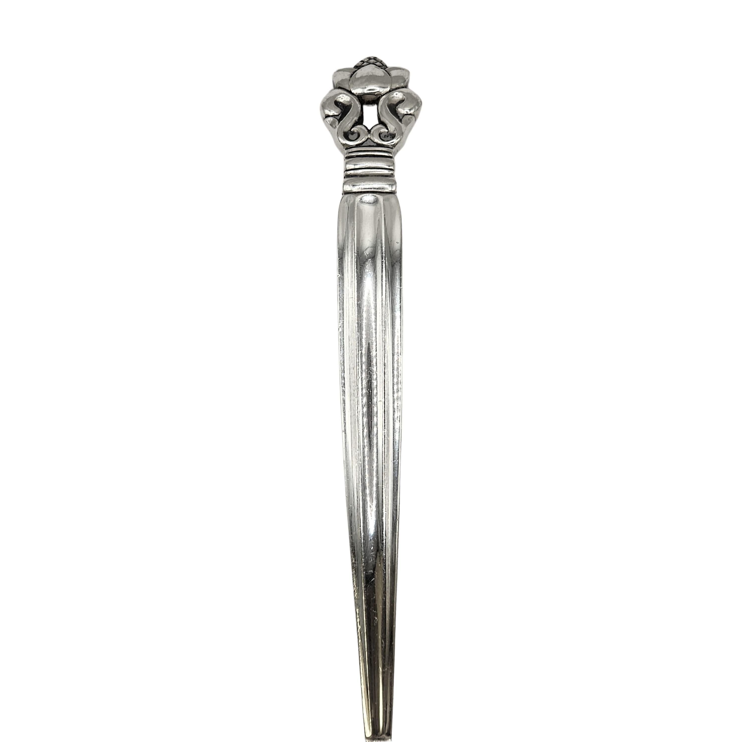 Georg Jensen & Wendel Denmark Acorn Sterling Silver - Mestolo da sugo grande in argento 925  #18620 In condizioni buone in vendita a Washington Depot, CT