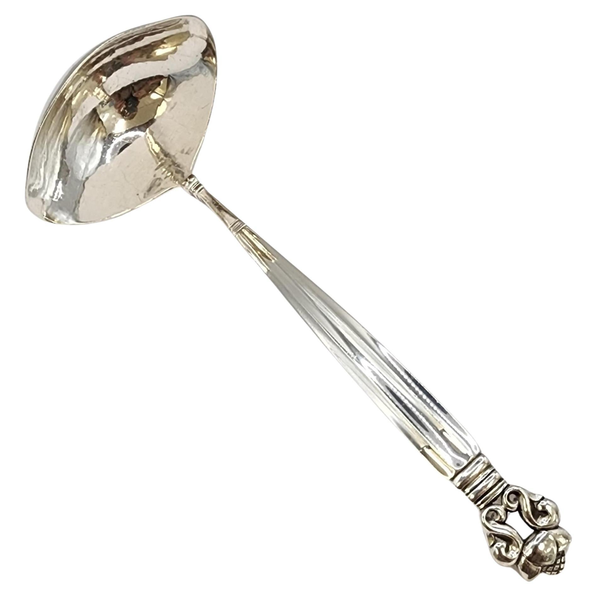 Georg Jensen & Wendel Denmark Acorn Sterling Silver Large Gravy Ladle  #18620