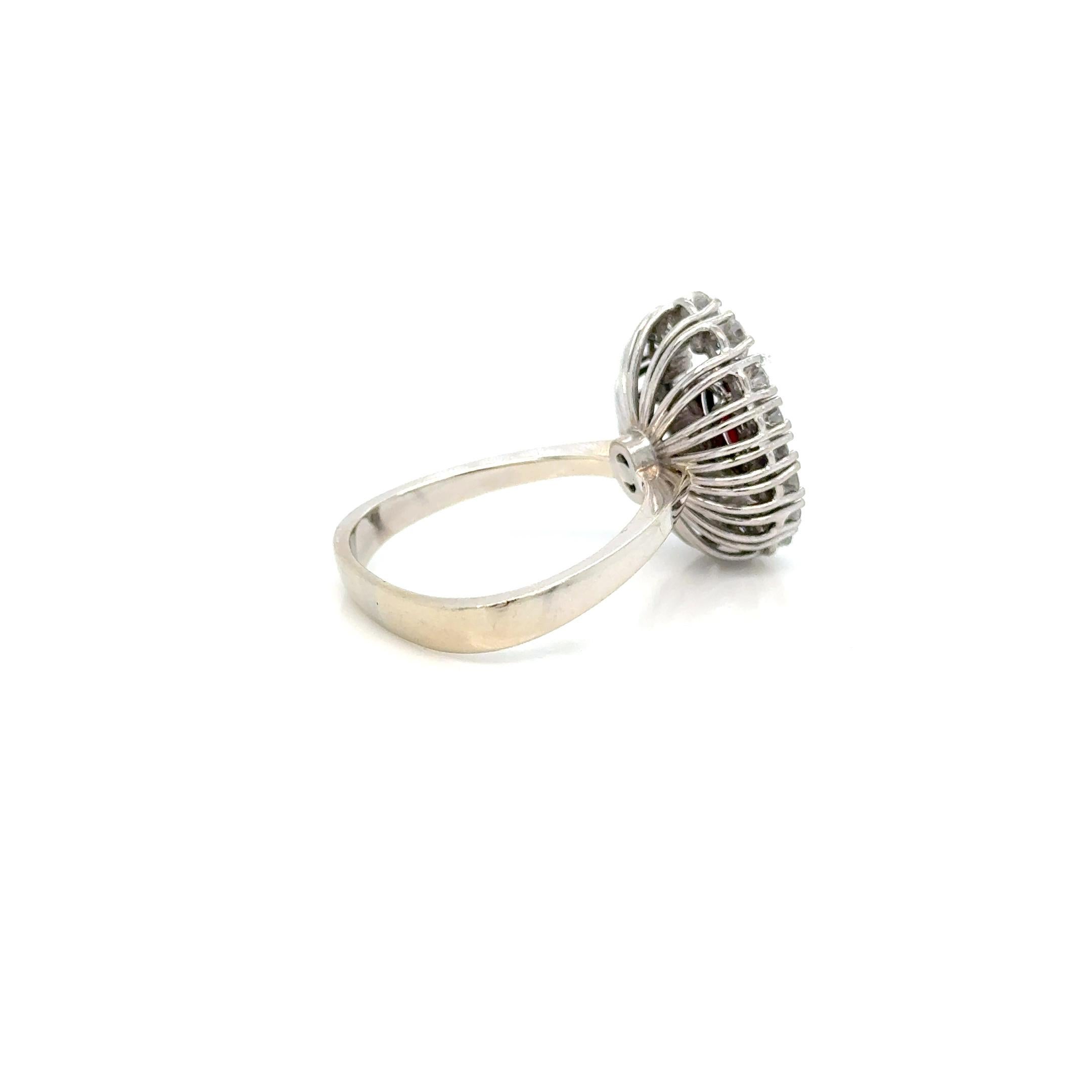 Modern Georg Jensen & Wendel, Ruby and Diamond Ring 18K