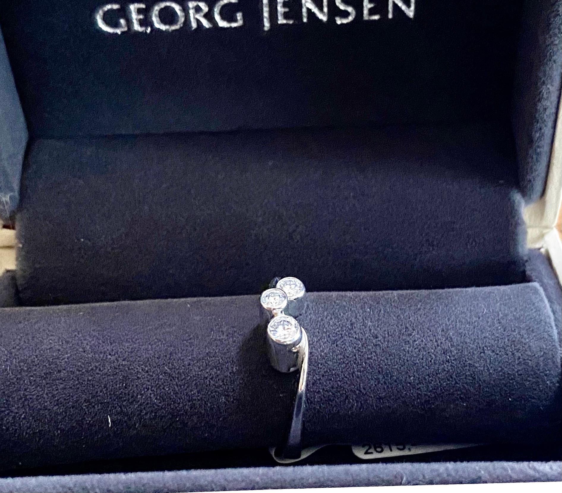 Georg Jensen, White Gold Diamond Ring 