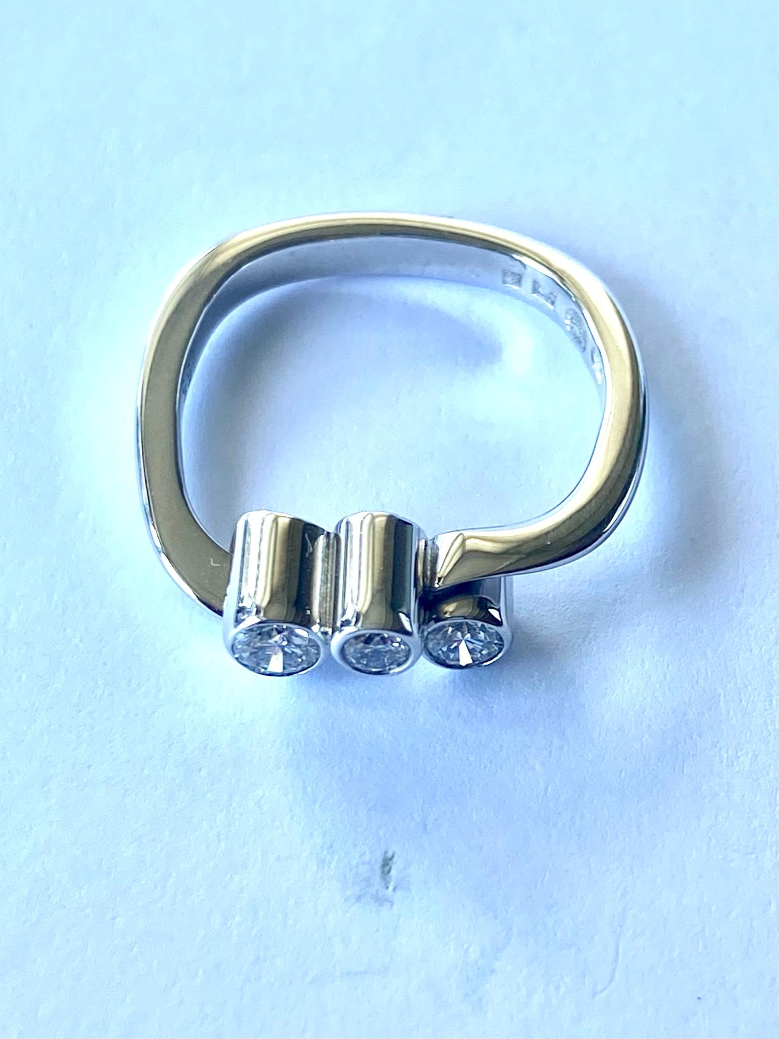Georg Jensen, White Gold Diamond Ring "CASCADE" nr 3568220 For Sale at  1stDibs | georg jensen cascade ring
