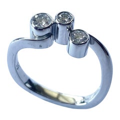 Georg Jensen, White Gold Diamond Ring "CASCADE" nr 3568220