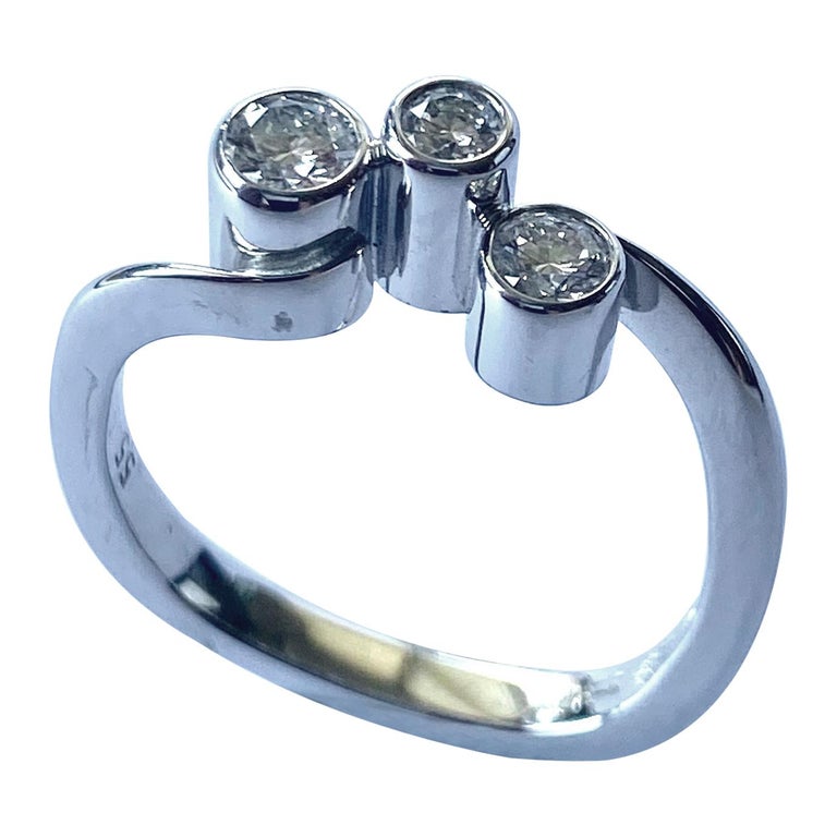 Georg Jensen, White Gold Diamond Ring "CASCADE" nr 3568220 For Sale at  1stDibs | georg jensen cascade ring