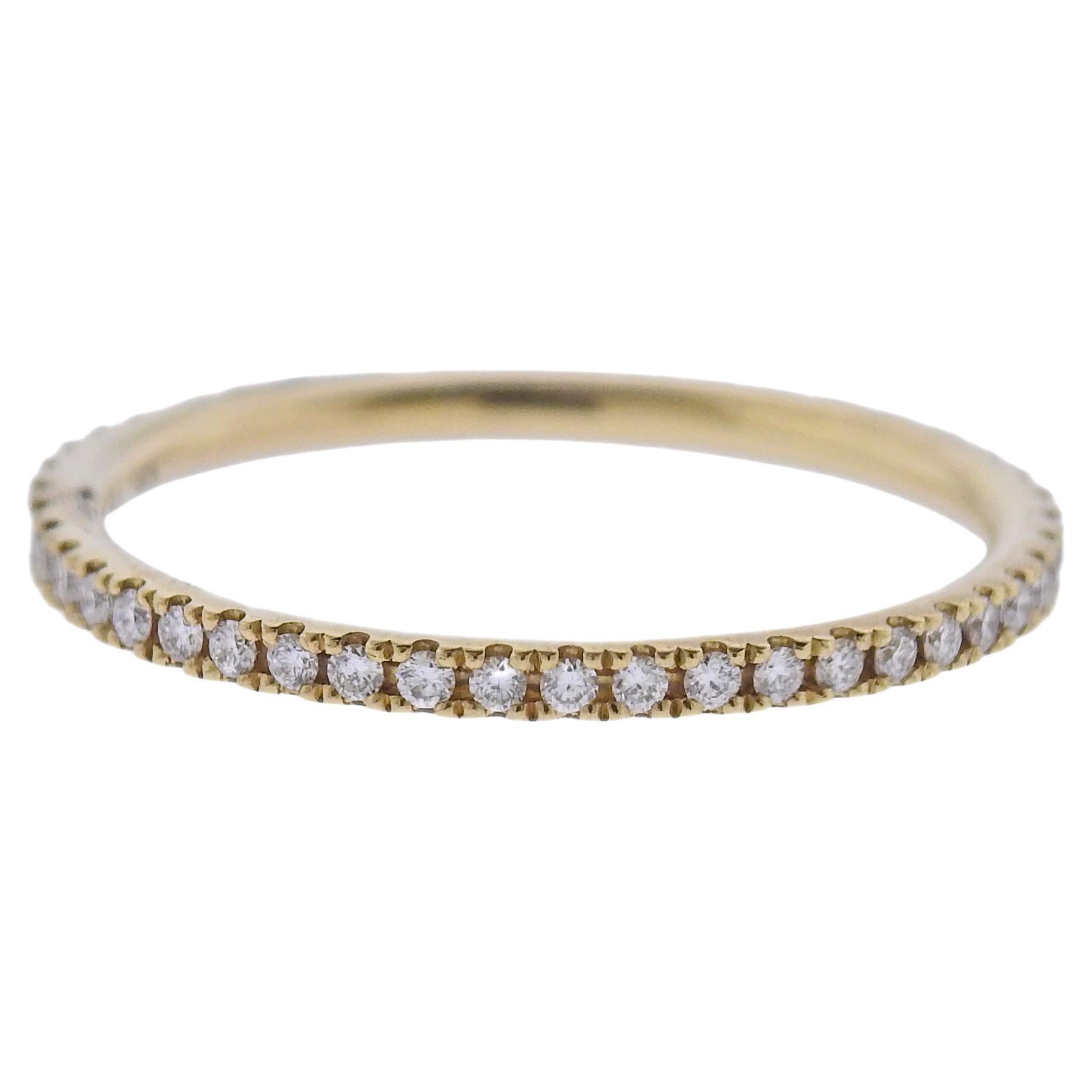 Georg Jensen Yellow Gold Aurora Diamond Ring 1553 For Sale