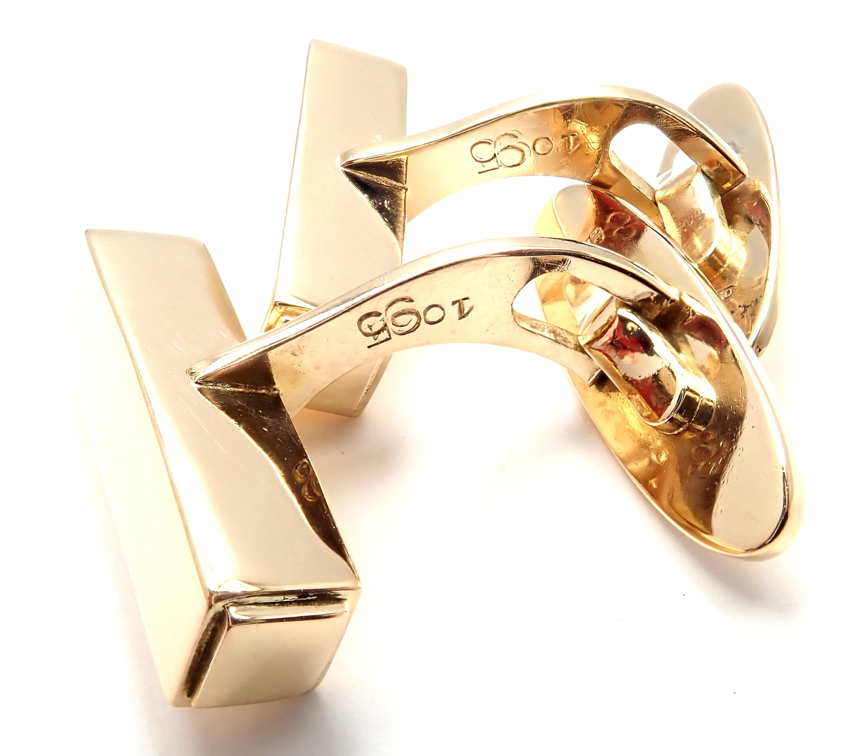 Georg Jensen Yellow Gold Cufflinks 1