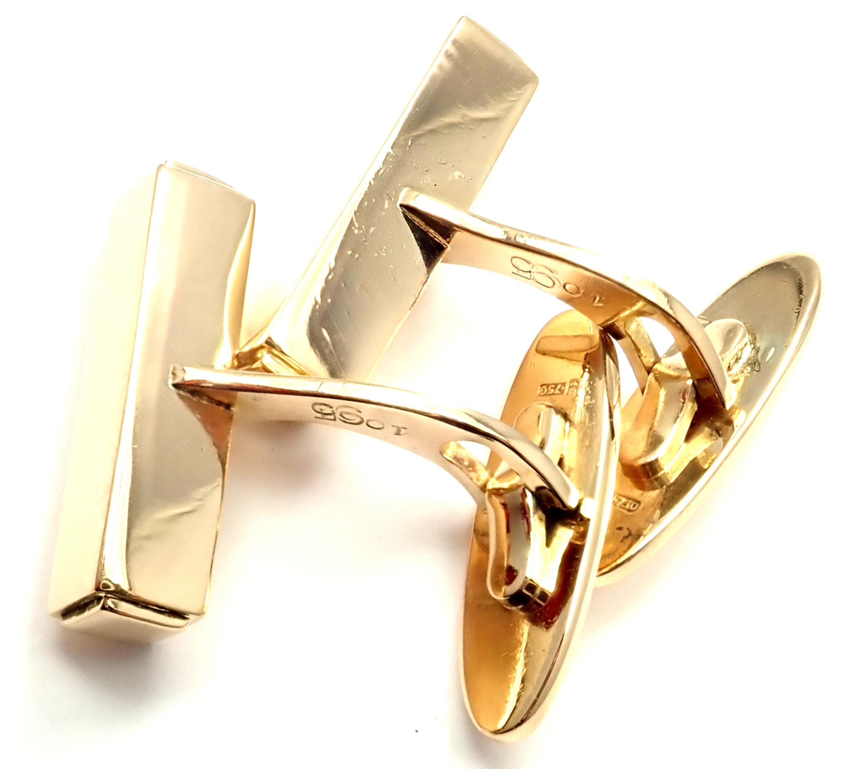 Georg Jensen Yellow Gold Cufflinks 2