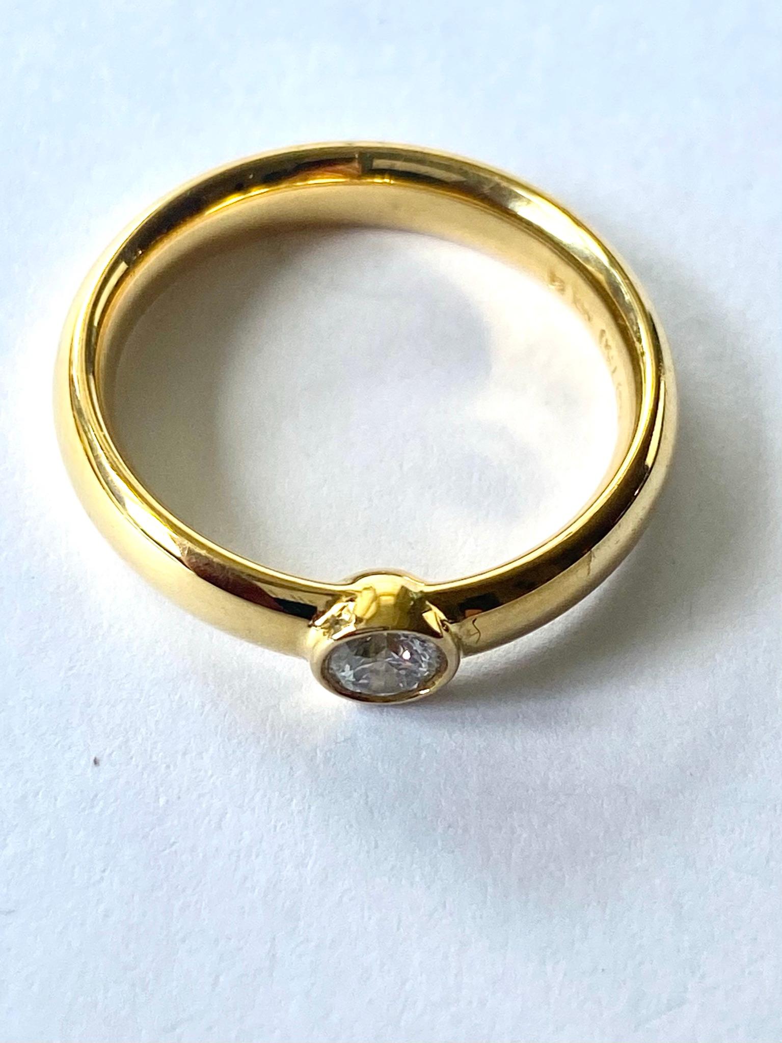 Taille brillant Georg Jensen, bague en or jaune et diamants, Centenary en vente