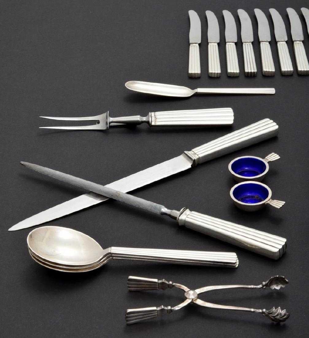 Silver Georg Jenson Bernadotte Flatware Set, 145 Pieces For Sale