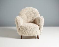 Georg Kofoed 1940s Sheepskin Lounge Chair