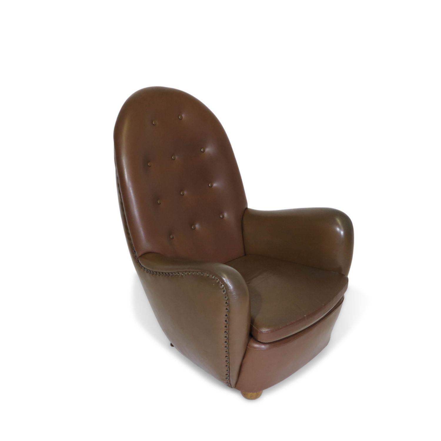 Georg Kofoed Danish High-back Lounge Chair For Sale 3
