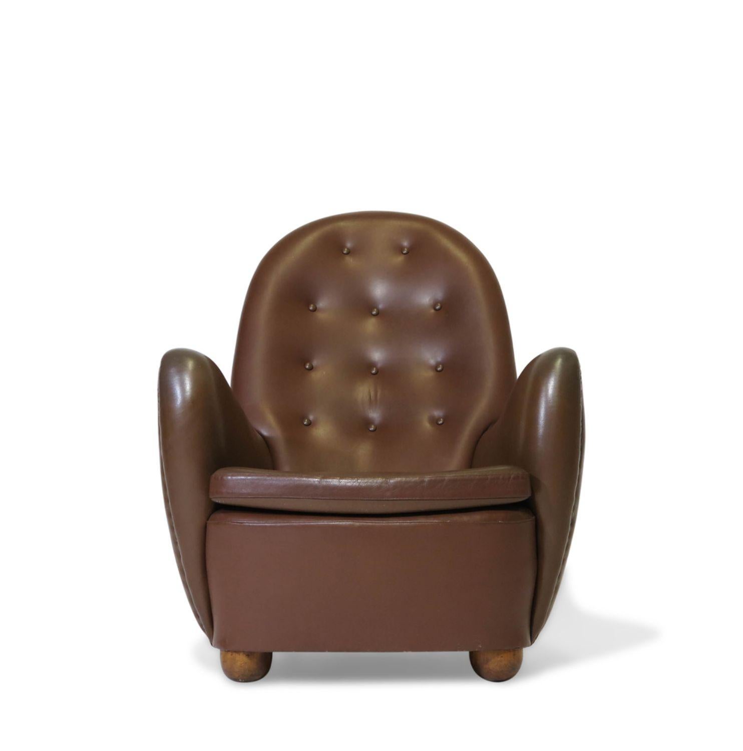 Georg Kofoed Danish High-back Lounge Chair For Sale 2