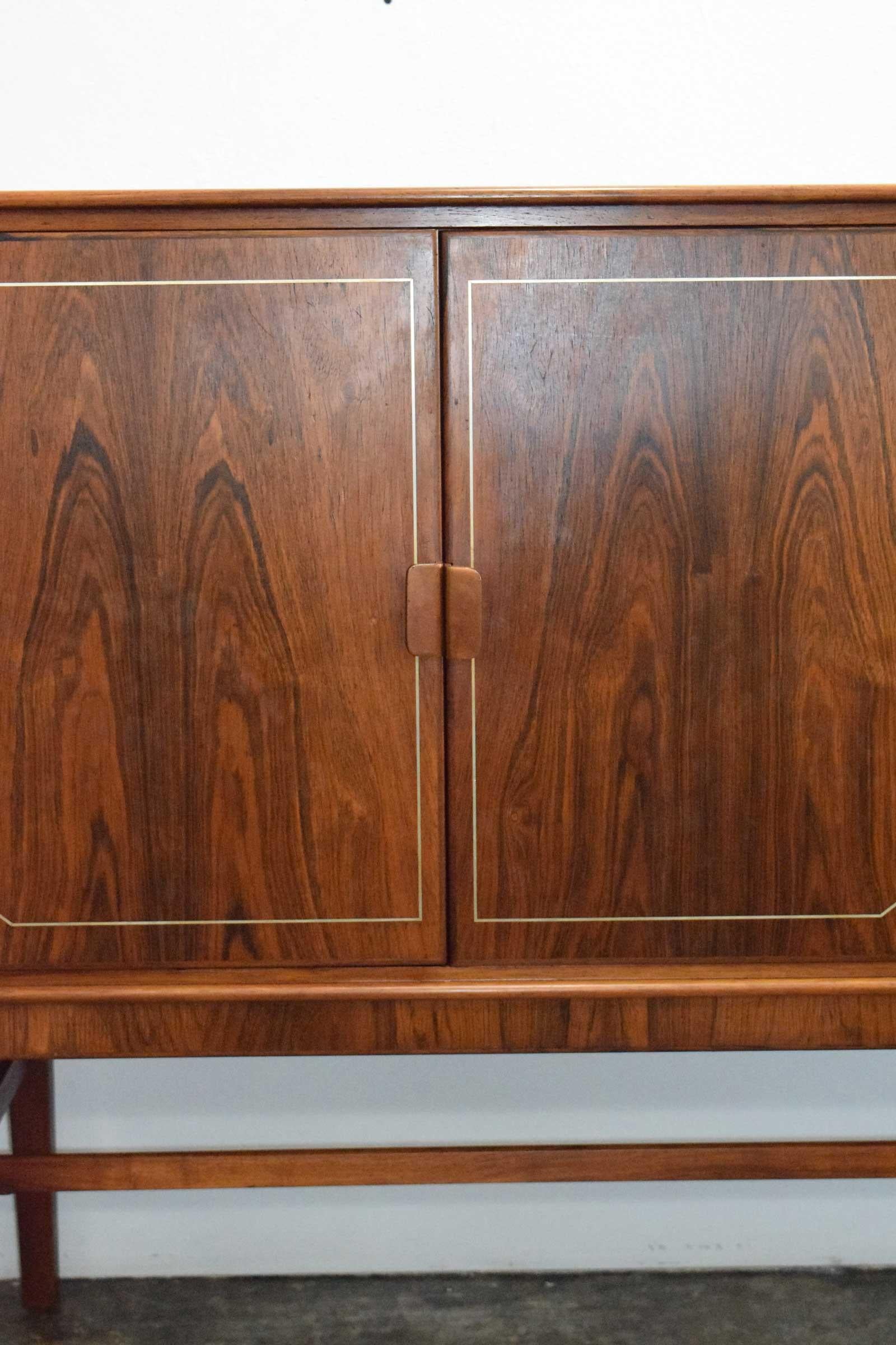 Georg Kofoed Large Brazilian Rosewood Credenza with Gold Inlays 4
