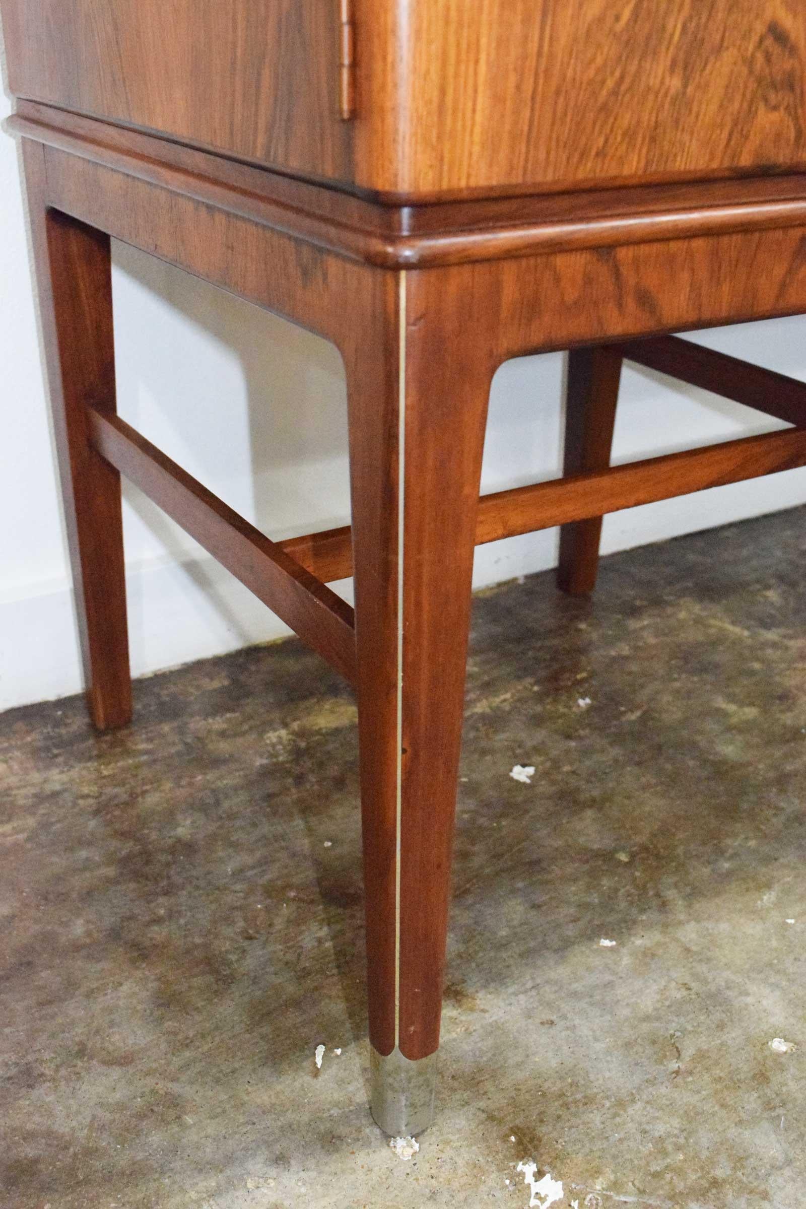 Georg Kofoed Large Brazilian Rosewood Credenza with Gold Inlays In Good Condition In Dallas, TX