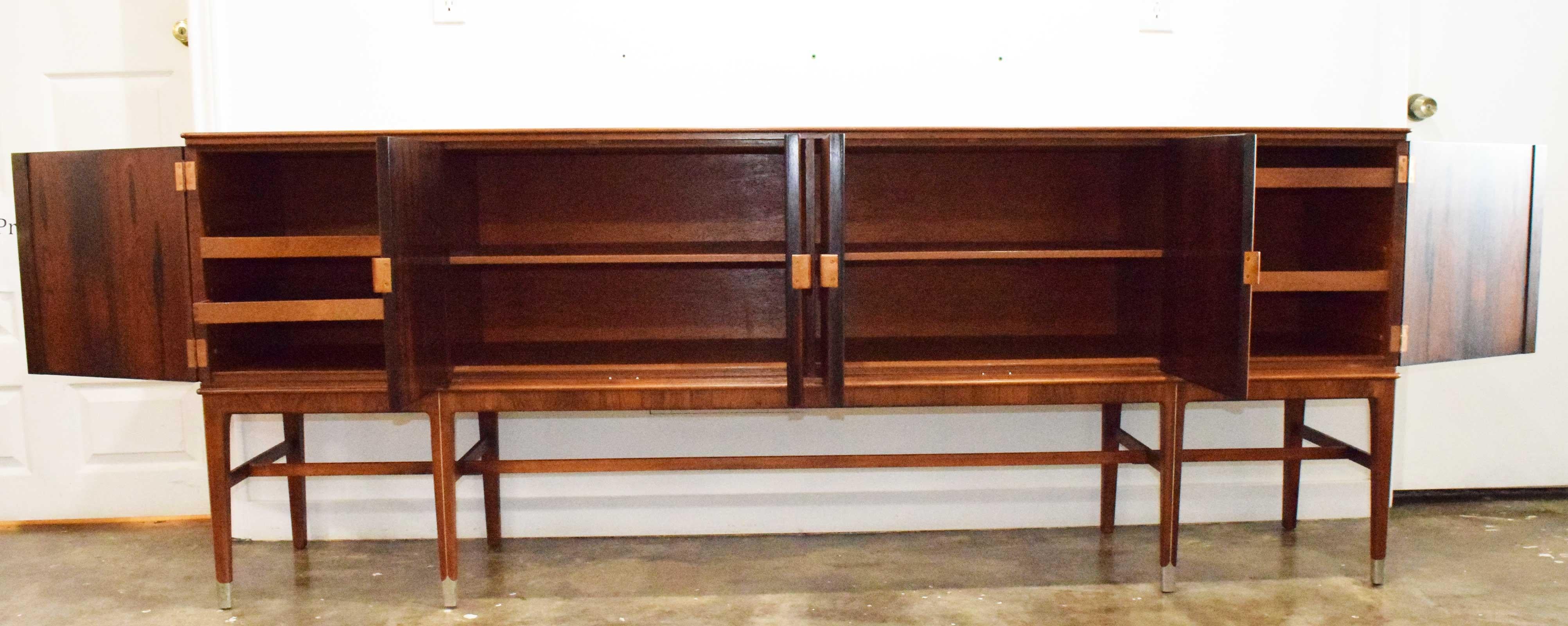 Georg Kofoed Large Brazilian Rosewood Credenza with Gold Inlays 1