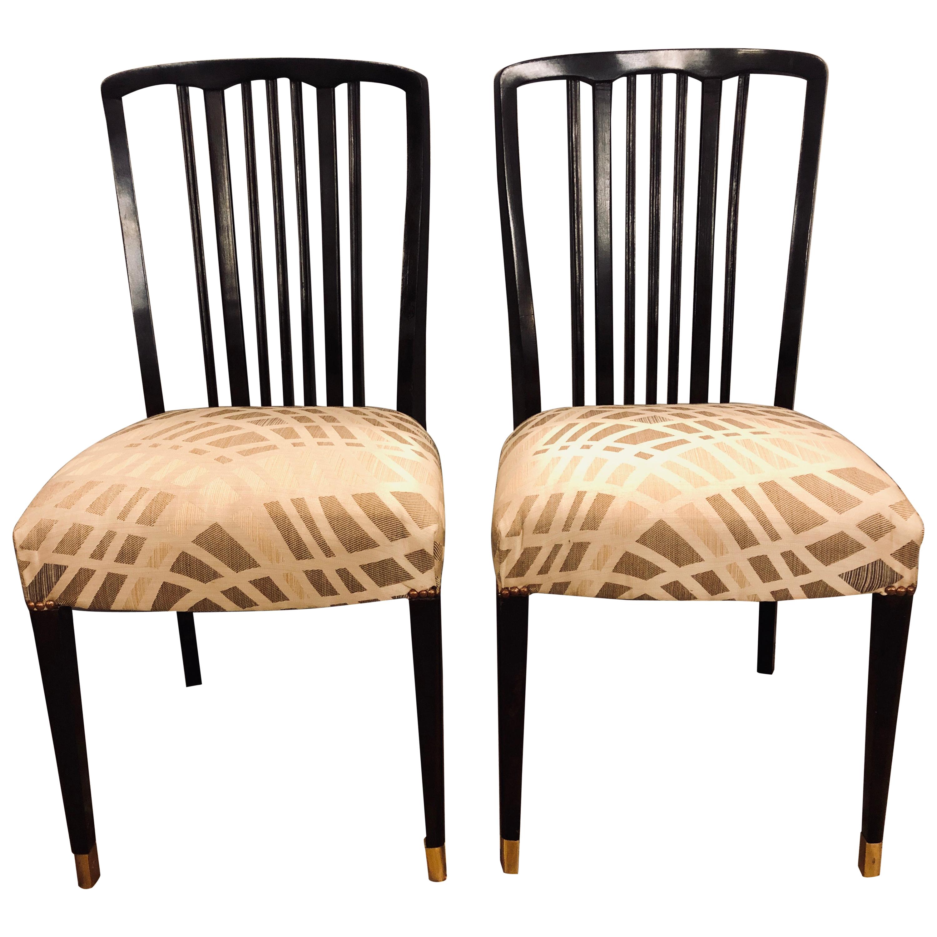 24 Georg Kofoed Style Mid-Century Modern Ebony Dining or Side Chairs For Sale