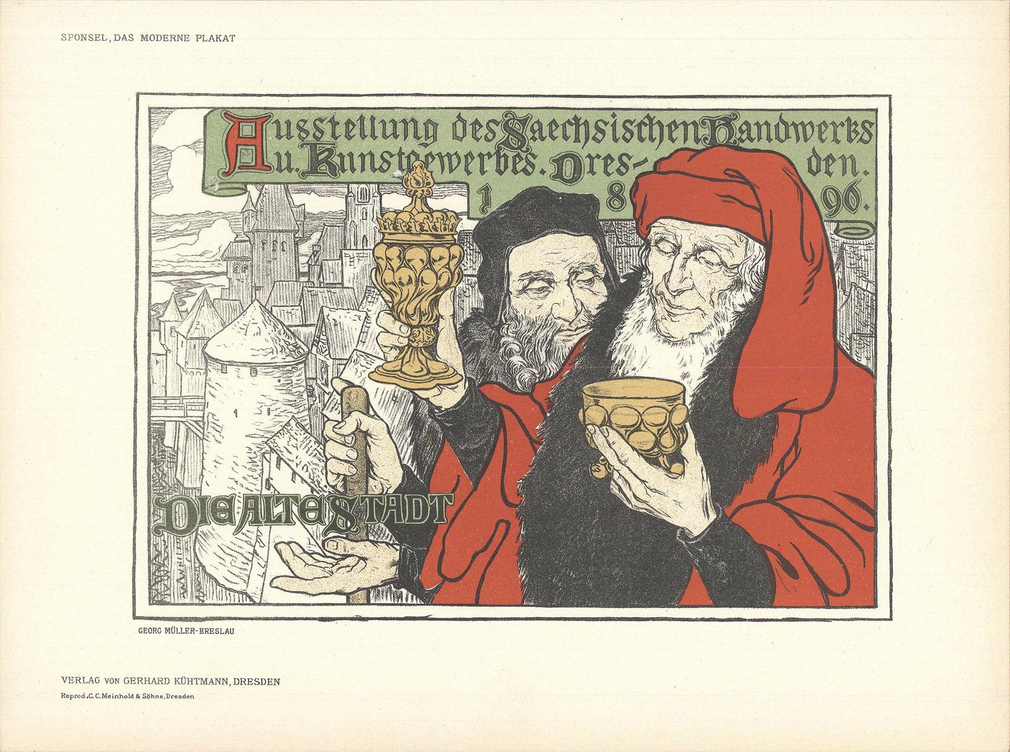 1897 Georg Muller-Breslau „Dresden, Die Altstadt“ Georg Muller-Breslau